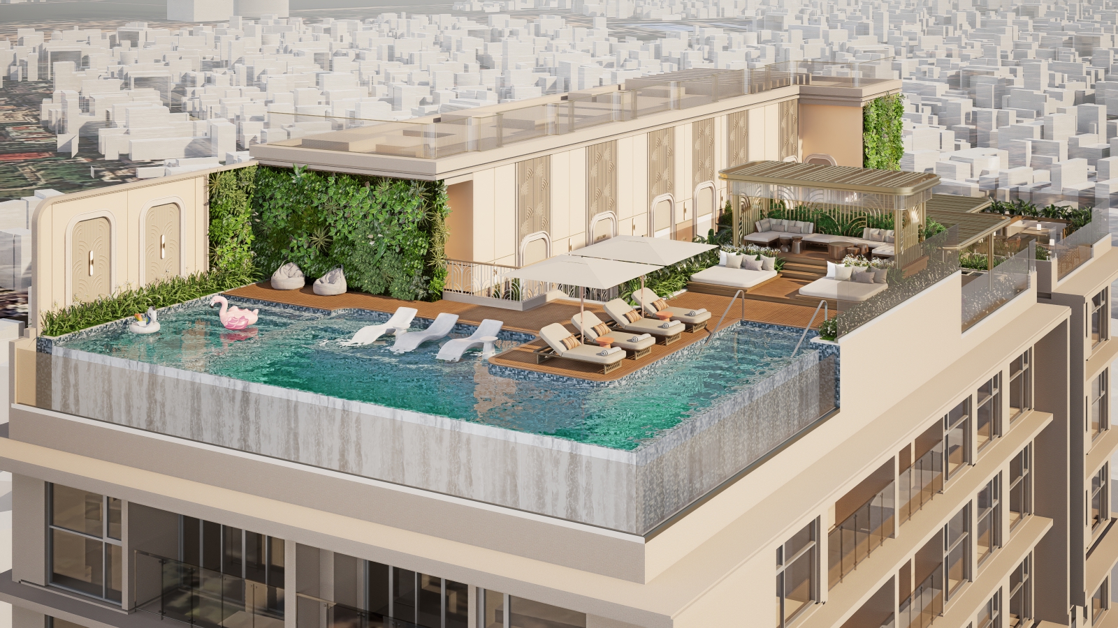 Hồ bơi vô cực tại dự án FUTA Kim An 