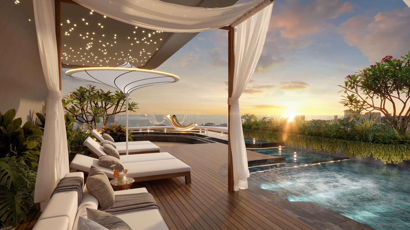 Phối cảnh hồ bơi Penthouse